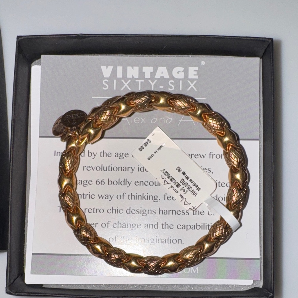 Alex and Ani NWT Gold and Copper Braided Bracelet